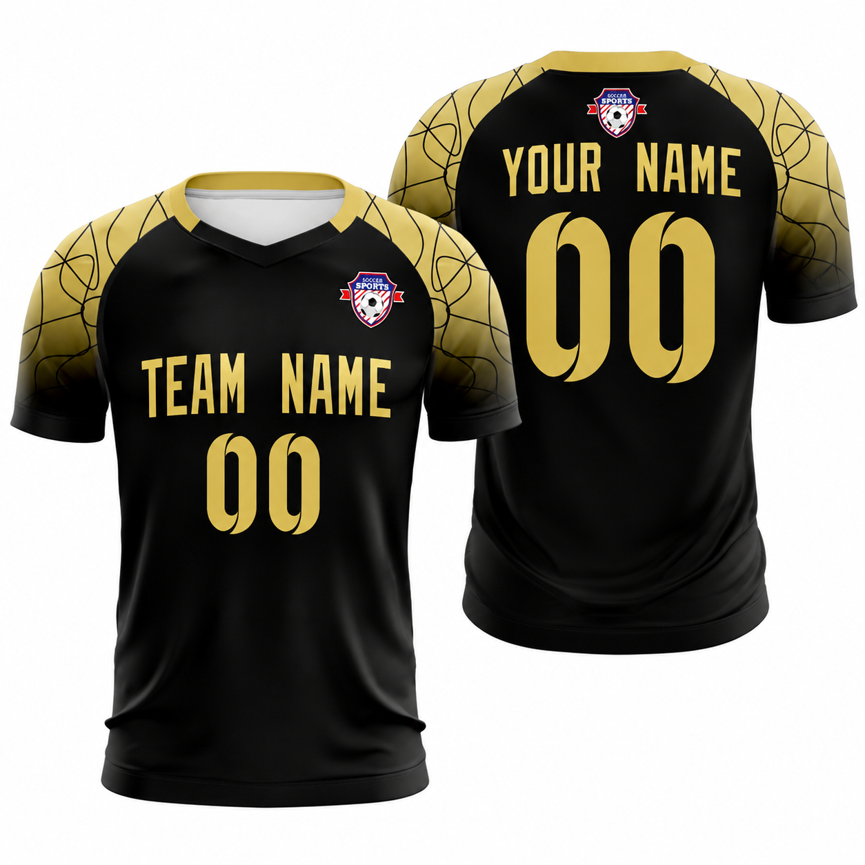Custom Black Classic Soccer Training Sets Jersey For Adults/Kids