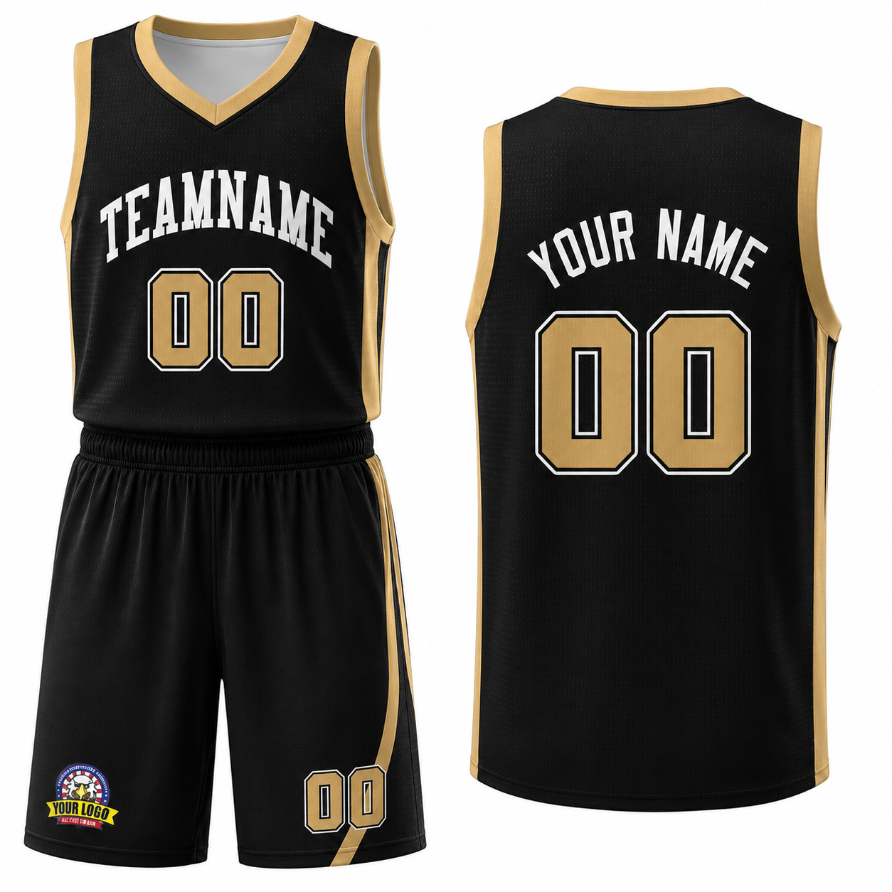 Custom Black White Classic Sets Sports Uniform Basketball Jersey