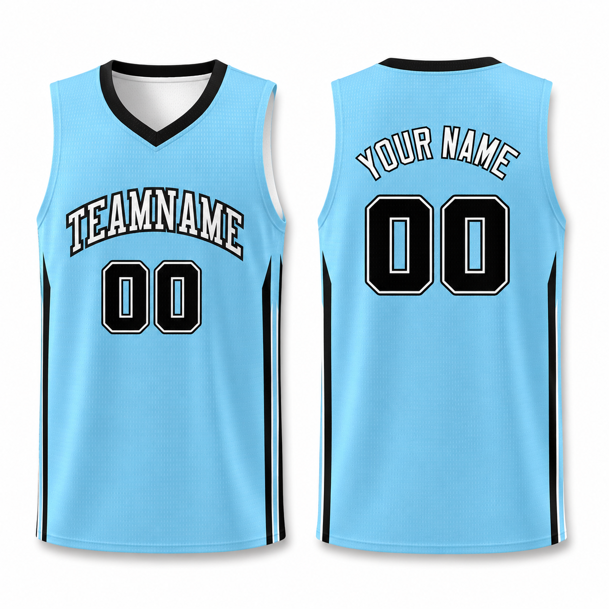 Custom Light Blue Classic Tops Athletic Casual Basketball Jersey