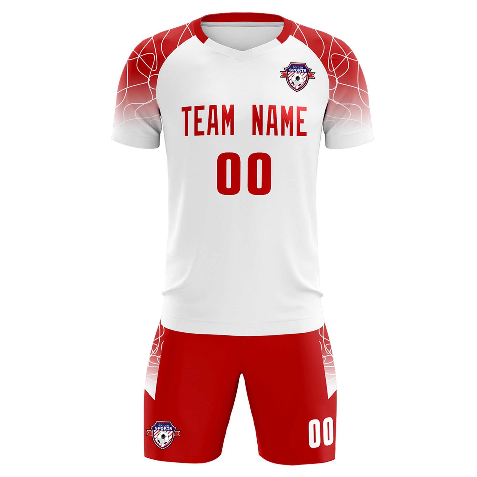Custom White Classic Soccer Training Sets Jersey For Adults/Kids