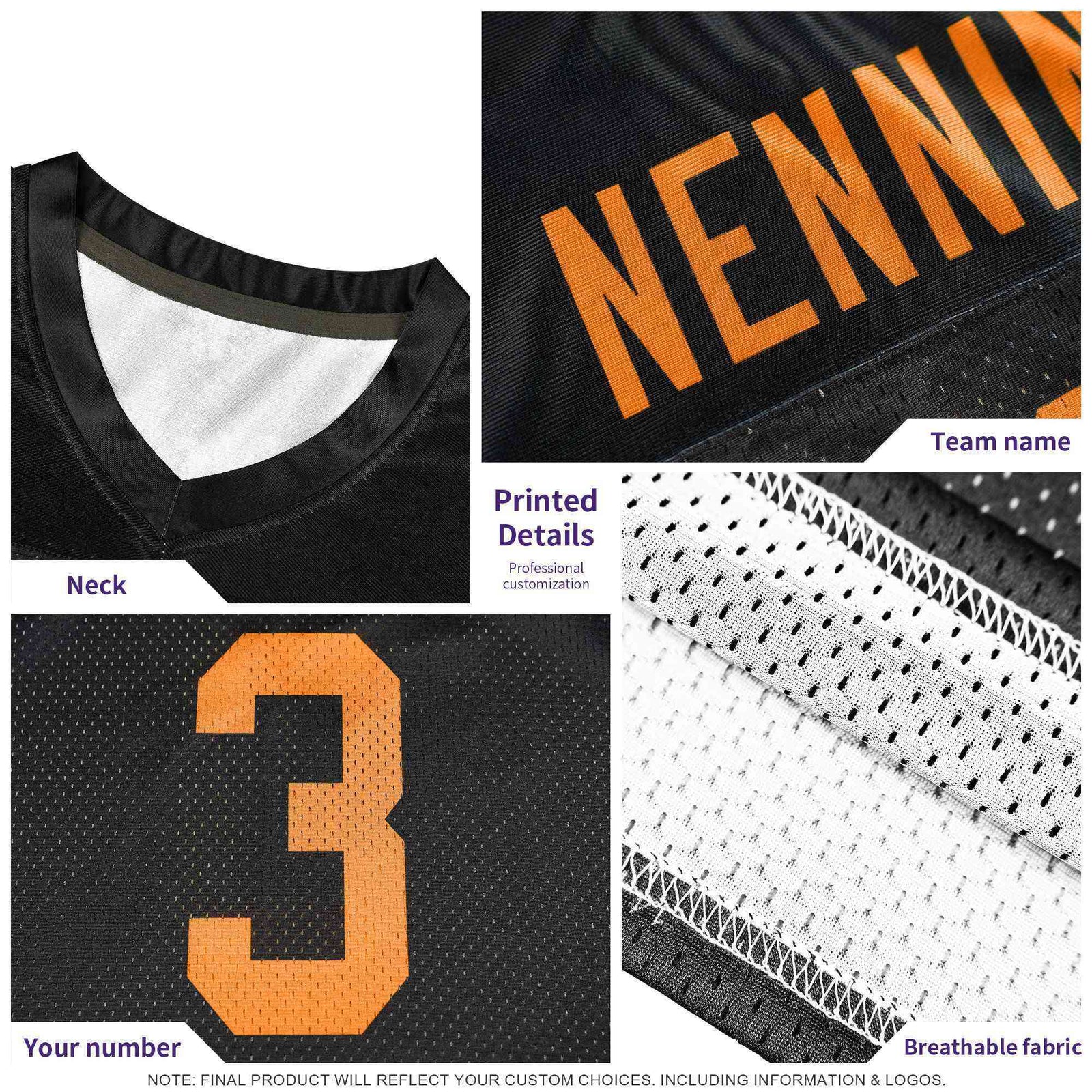 Custom Powder Blue Gold Gradient Fashion Outdoor Flag Football Jersey
