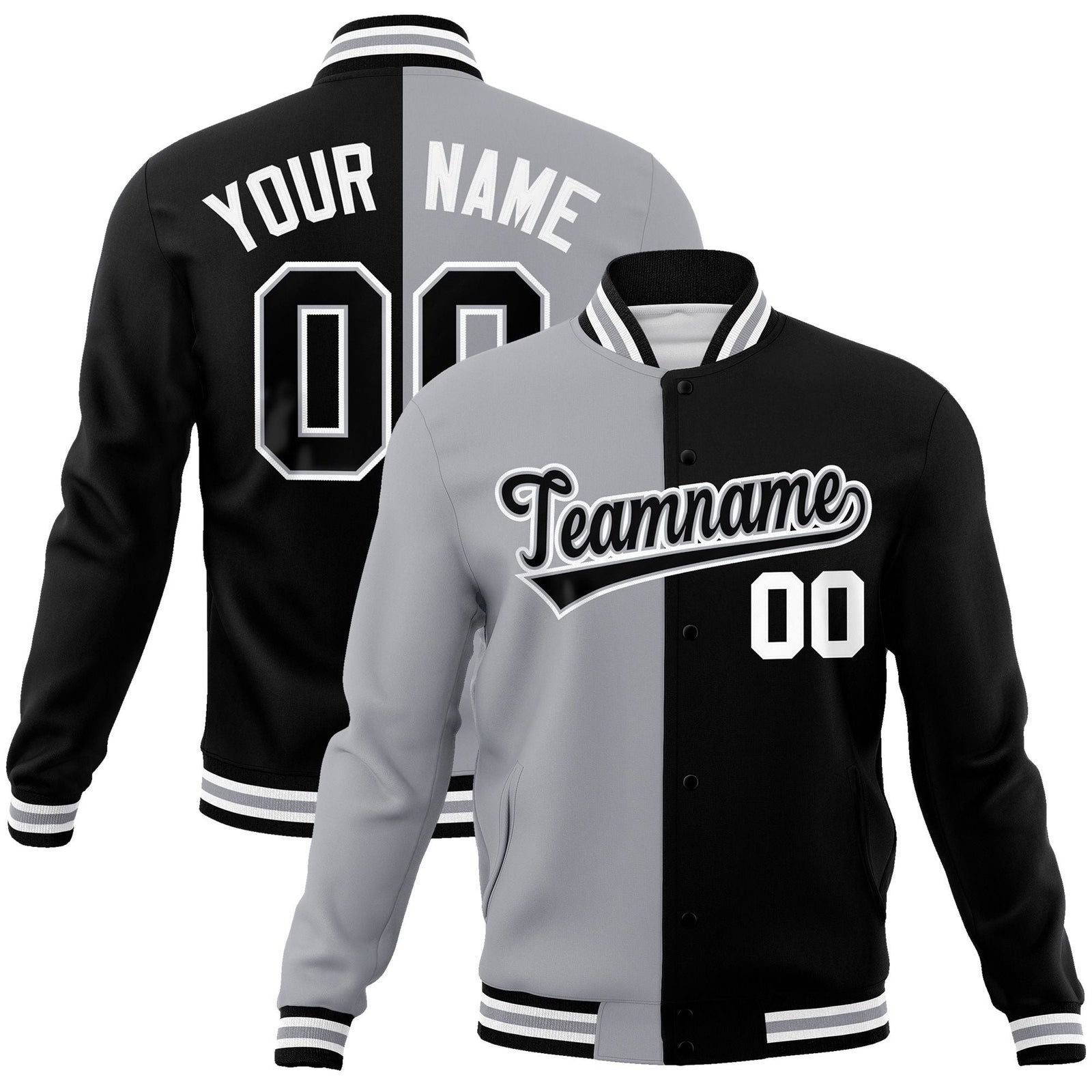 Custom Split Fashion Varsity Baseball Jacket Windbreaker Coats for Adults