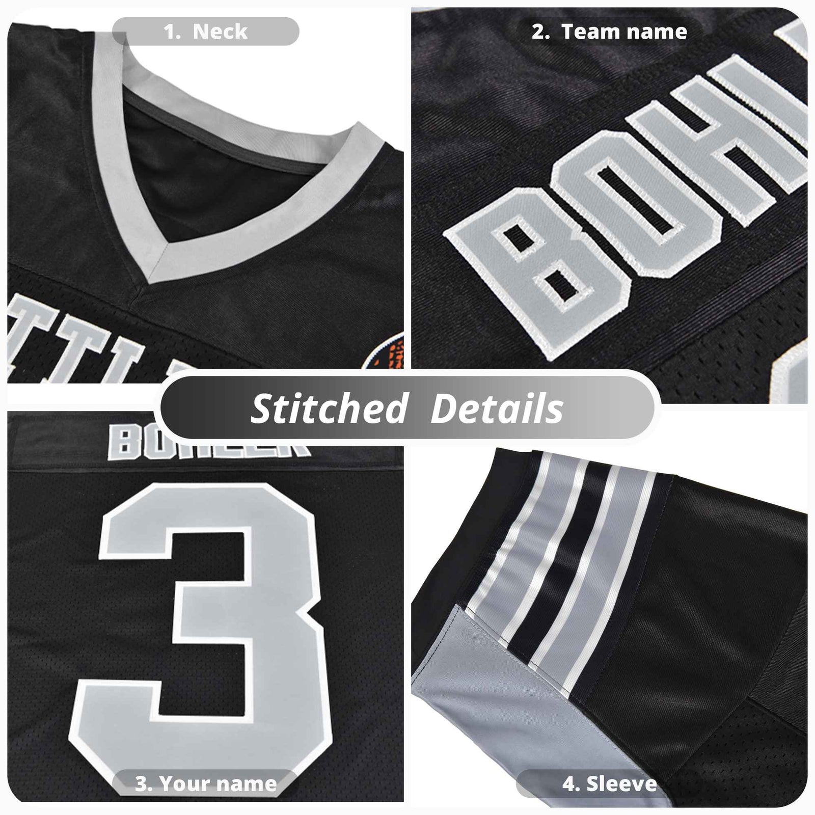 Custom Green Black Insert Color Design Mesh Authentic Football Jersey