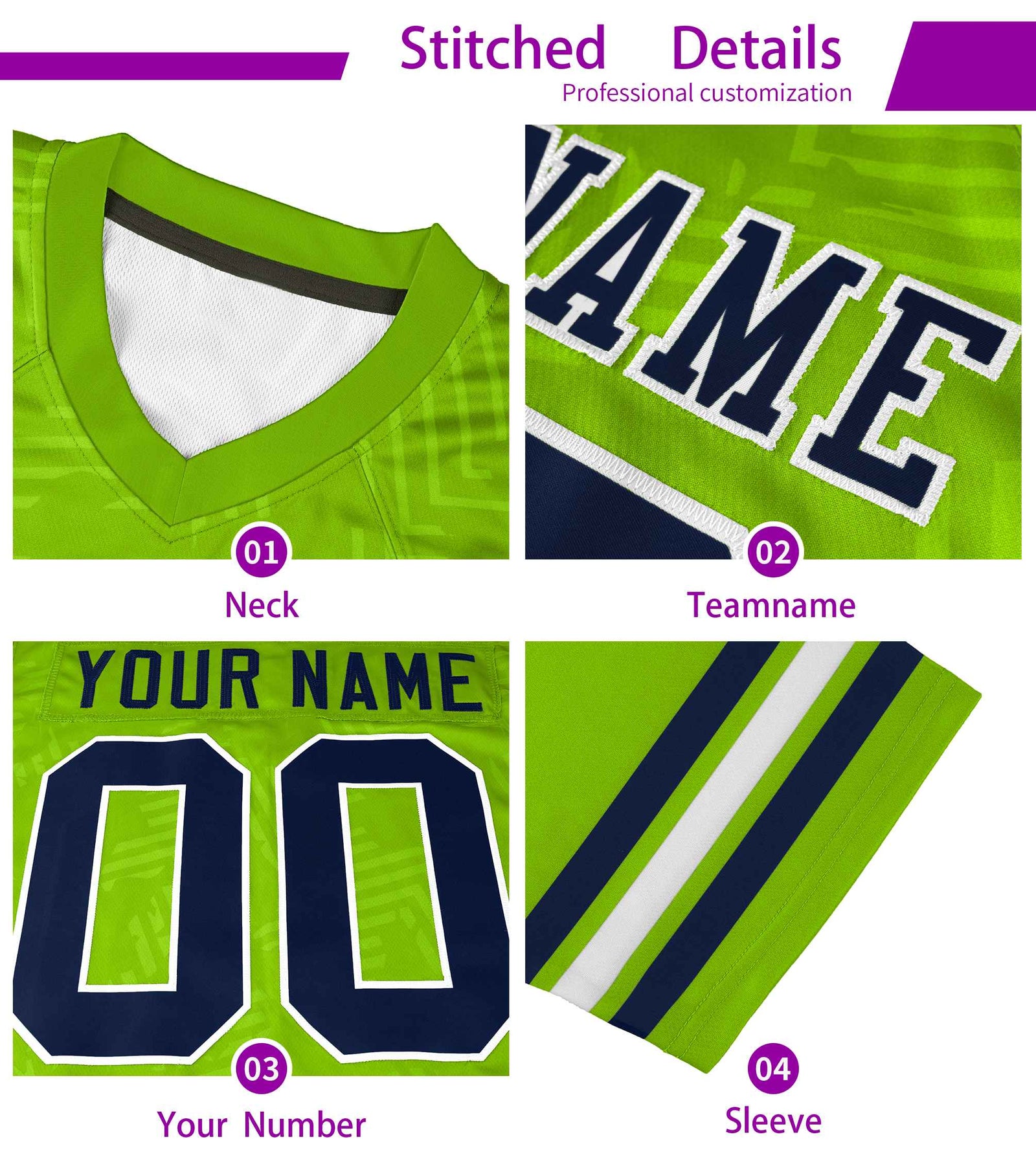 Custom Light Blue Navy-White Personalized Graffiti Line Design Authentic Football Jersey