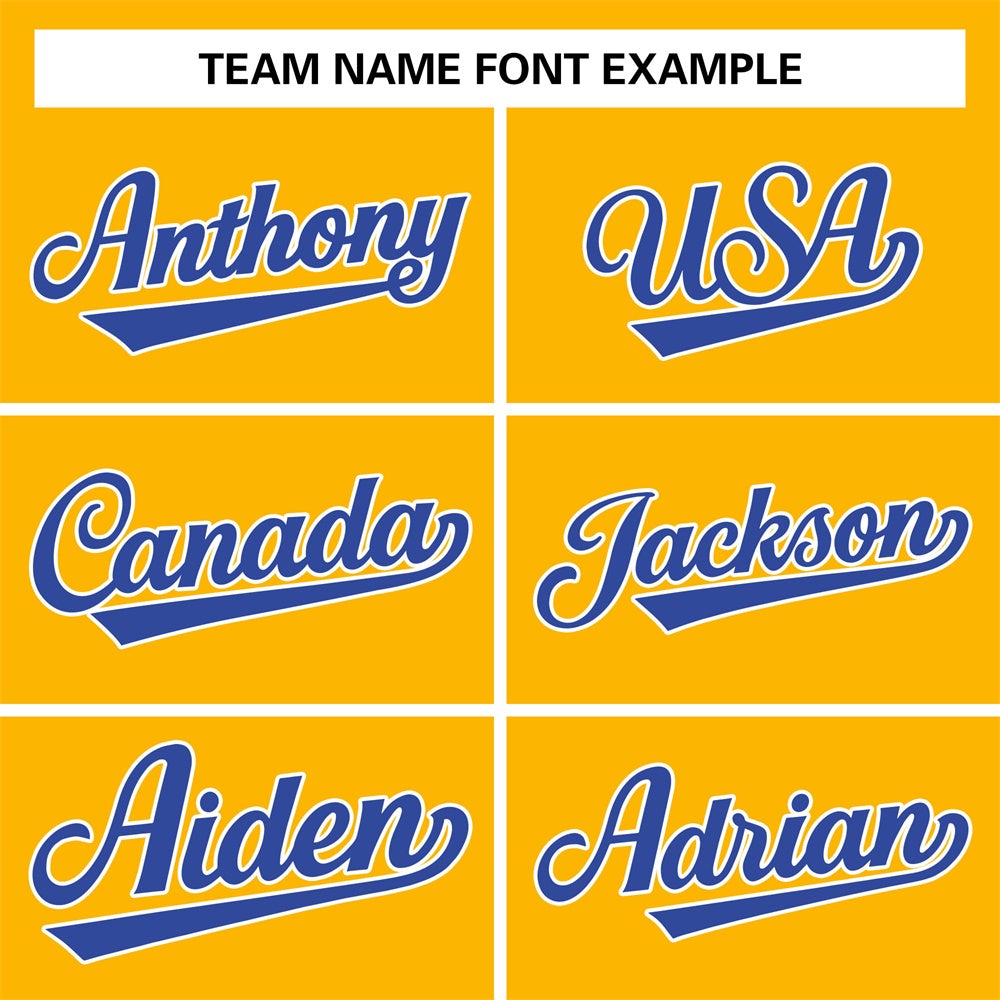 Custom Yellow White-Royal Classic Style Fashion Authentic Baseball Jersey