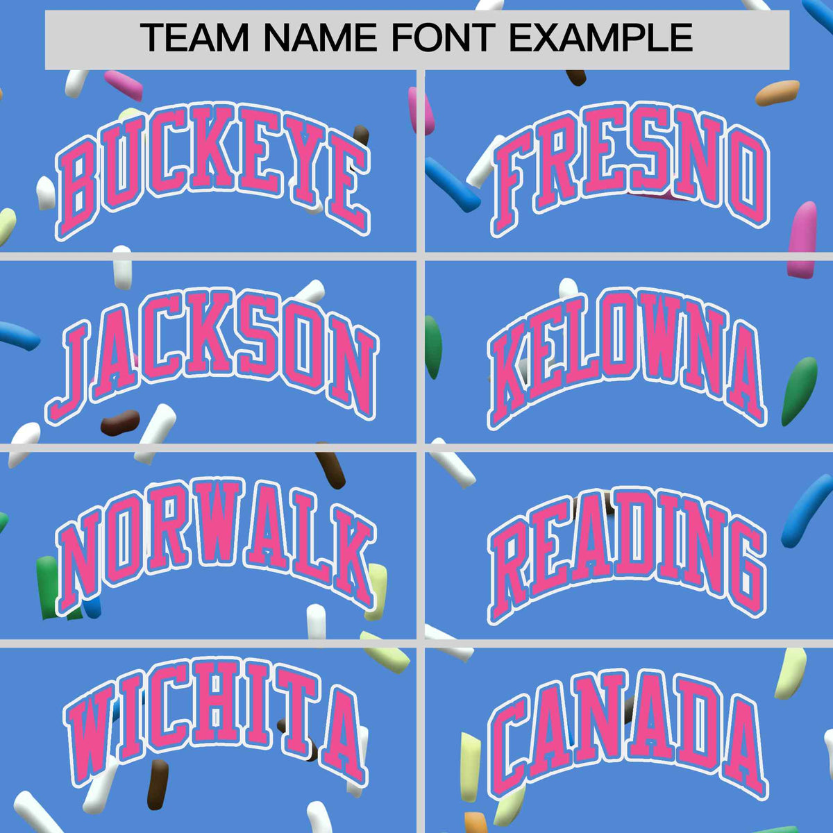 Custom Powder Blue Pink Ice Cream Pattern Personalized V-Neck Hockey Jersey