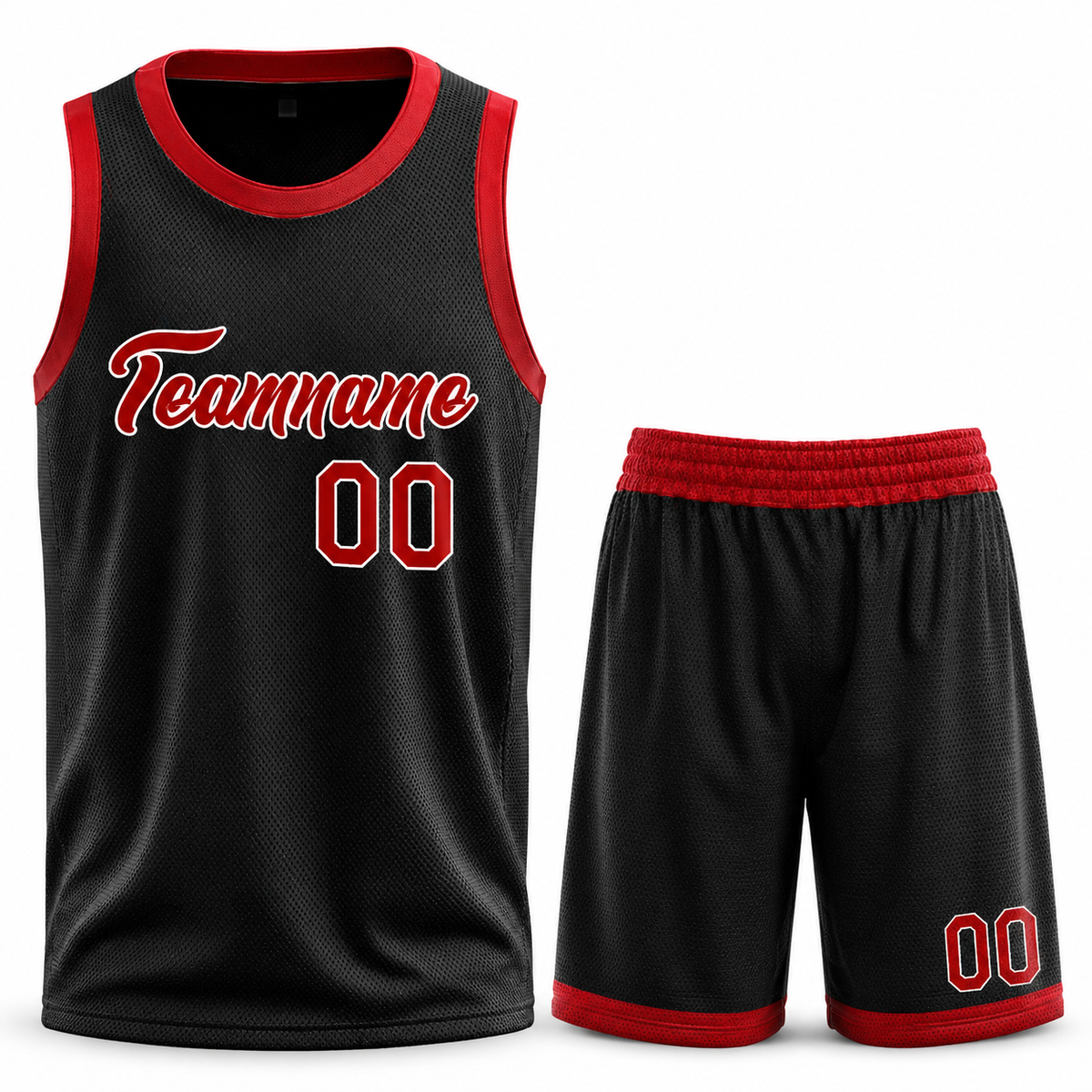 Custom Black Red-White Heal Sports Uniform Classic Sets Basketball Jersey
