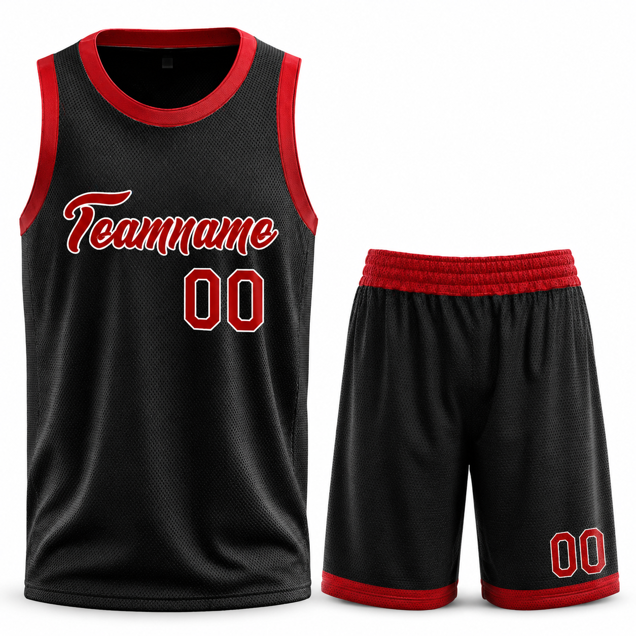 Custom Black Red-White Heal Sports Uniform Classic Sets Basketball Jersey