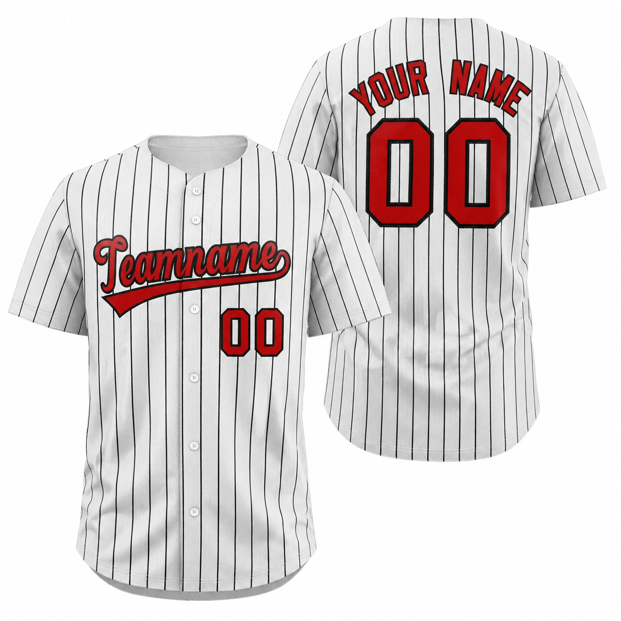 Custom Mens Personalized Pinstripe Baseball Jersey Team Sport Uniforms