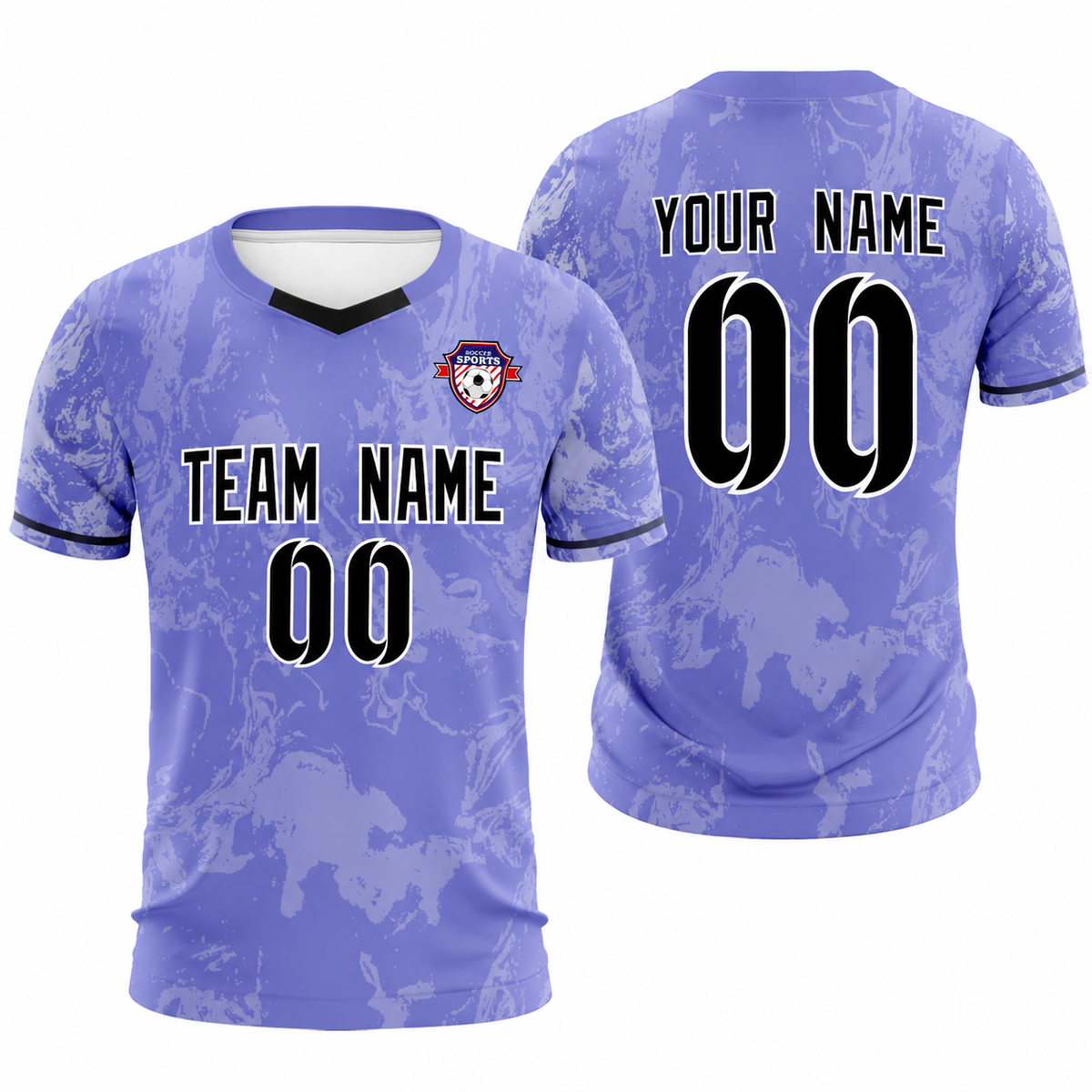 Custom Purple Classic Graffiti Pattern Sportswear Soccer Tops/Sets Jersey