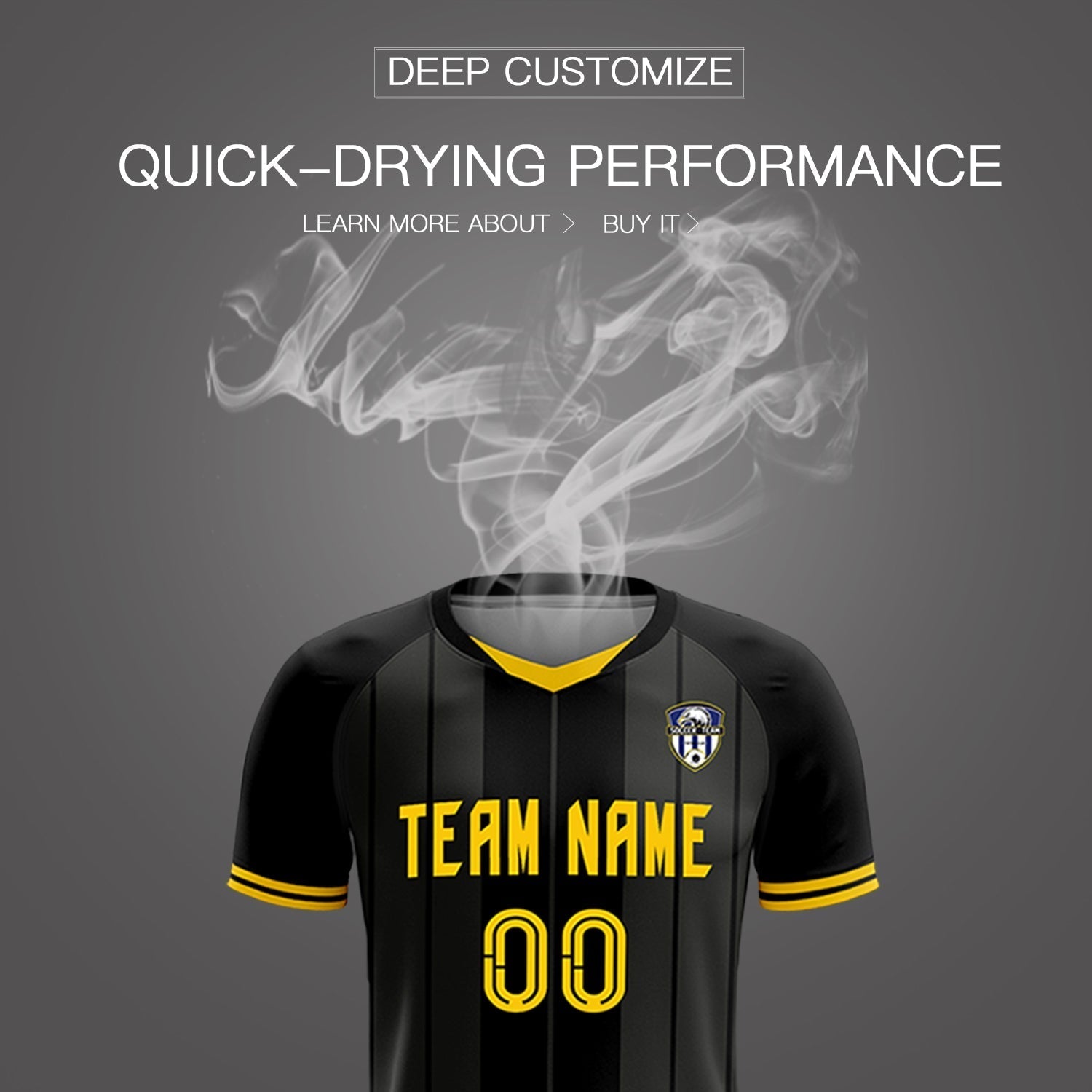 Custom Black Classic Striped Personalized Soccer Tops/Sets Jersey