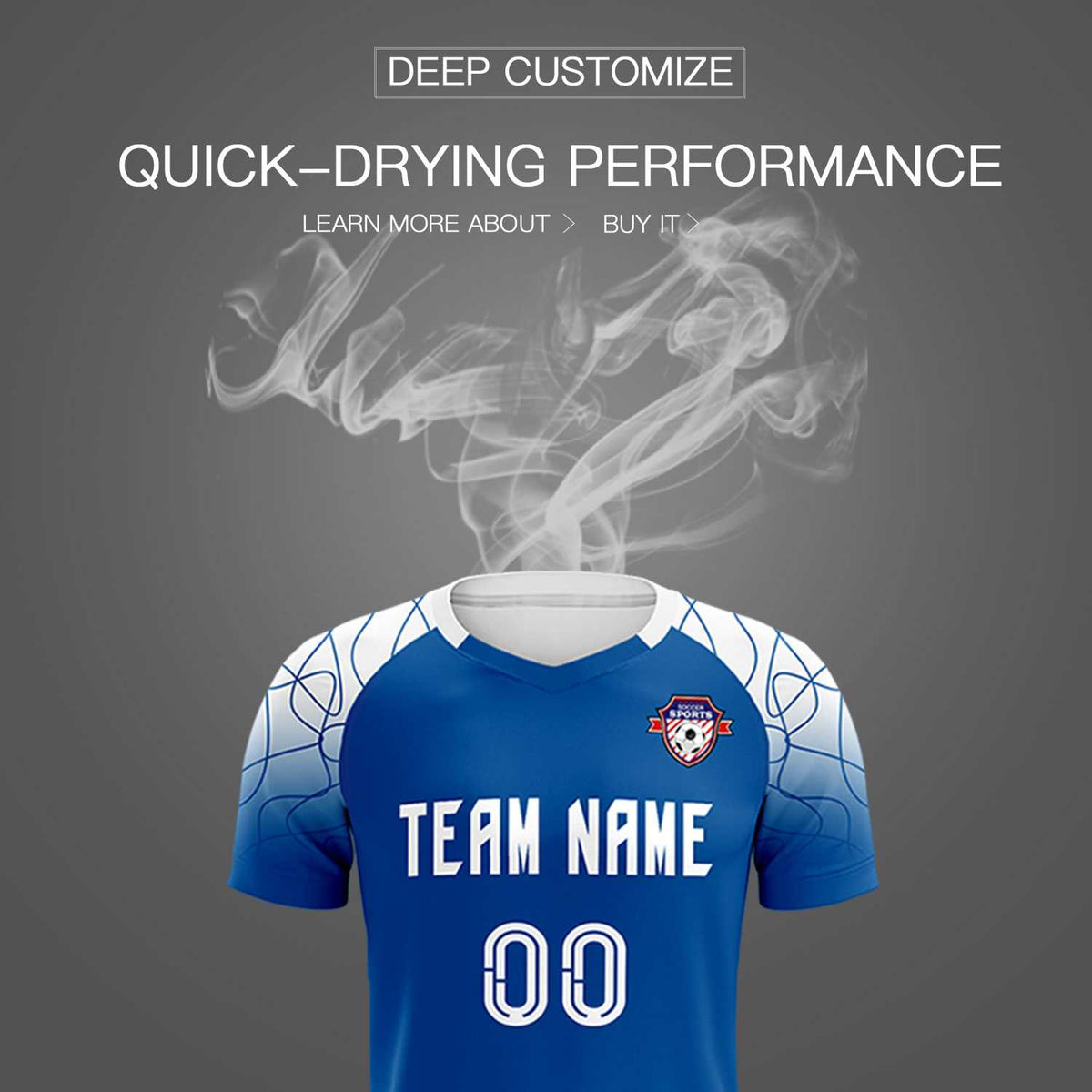 Custom Royal Classic Soccer Training Sets Jersey For Adults/Kids