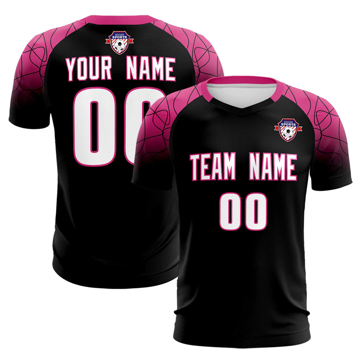 Custom Black Classic Soccer Training Sets Jersey For Adults/Kids