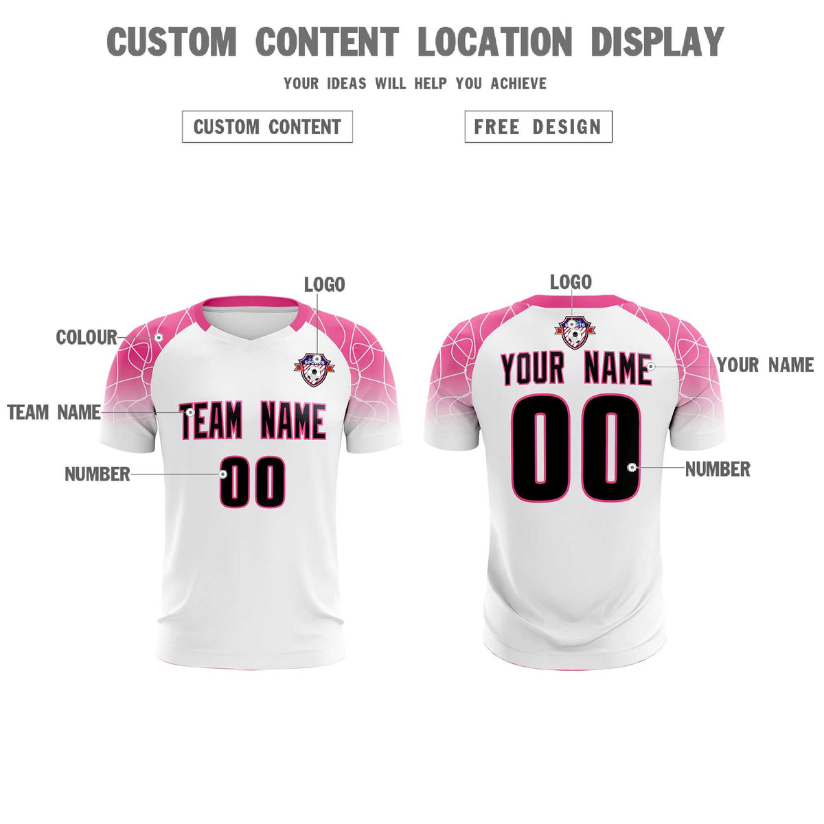 Custom White Classic Soccer Training Sets Jersey For Adults/Kids