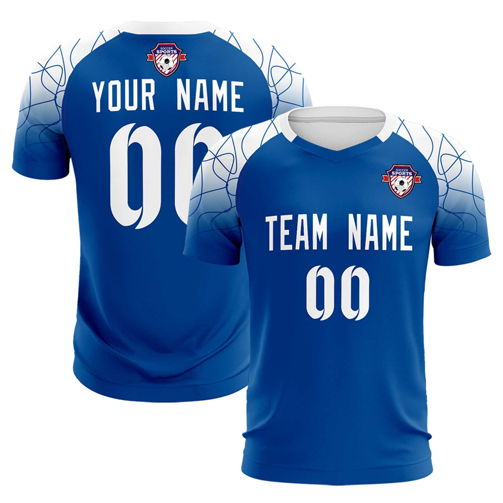 Custom Royal Classic Soccer Training Sets Jersey For Adults/Kids