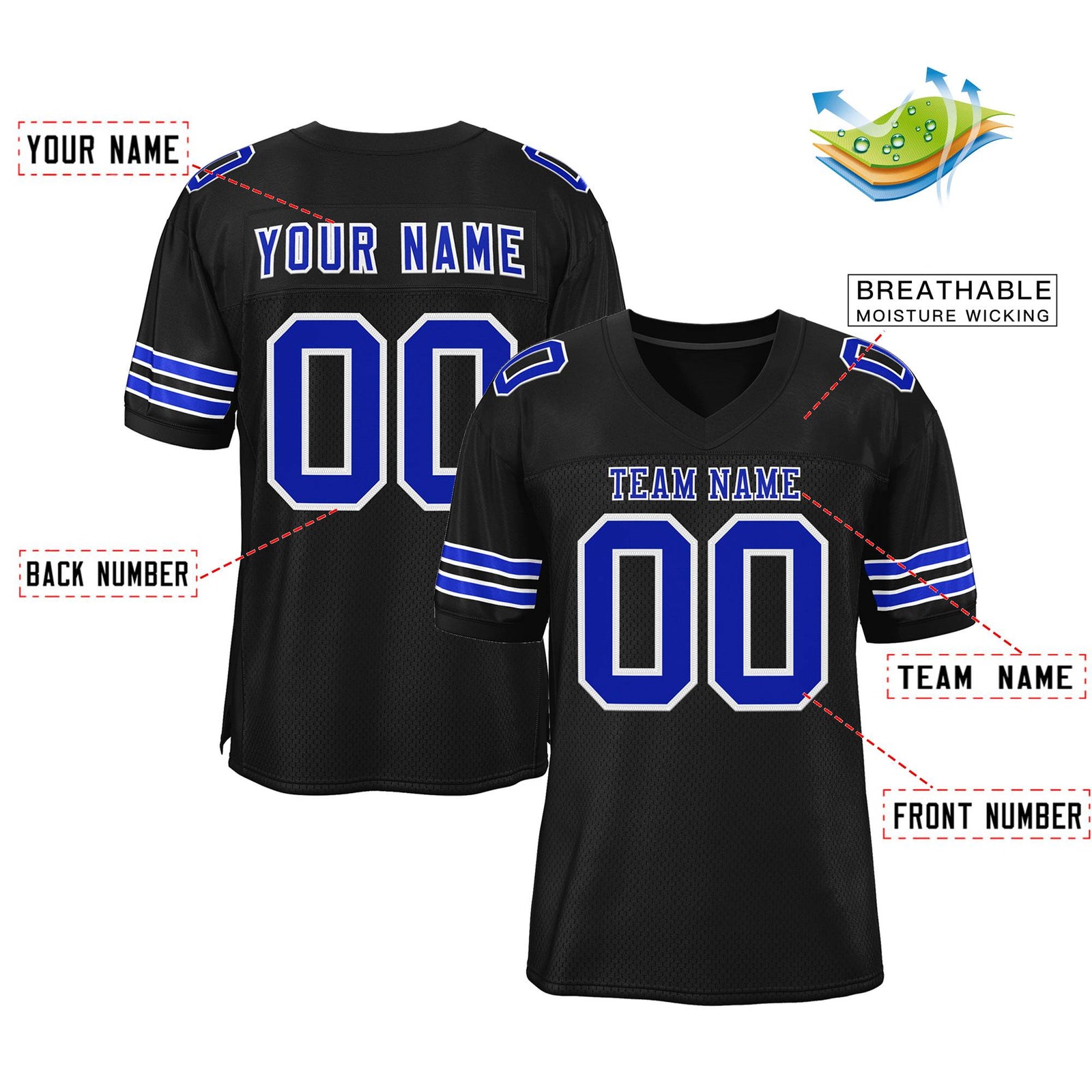 Custom Football Jersey Personalized Stitched/Printed Team Name Number for Men Women Youth