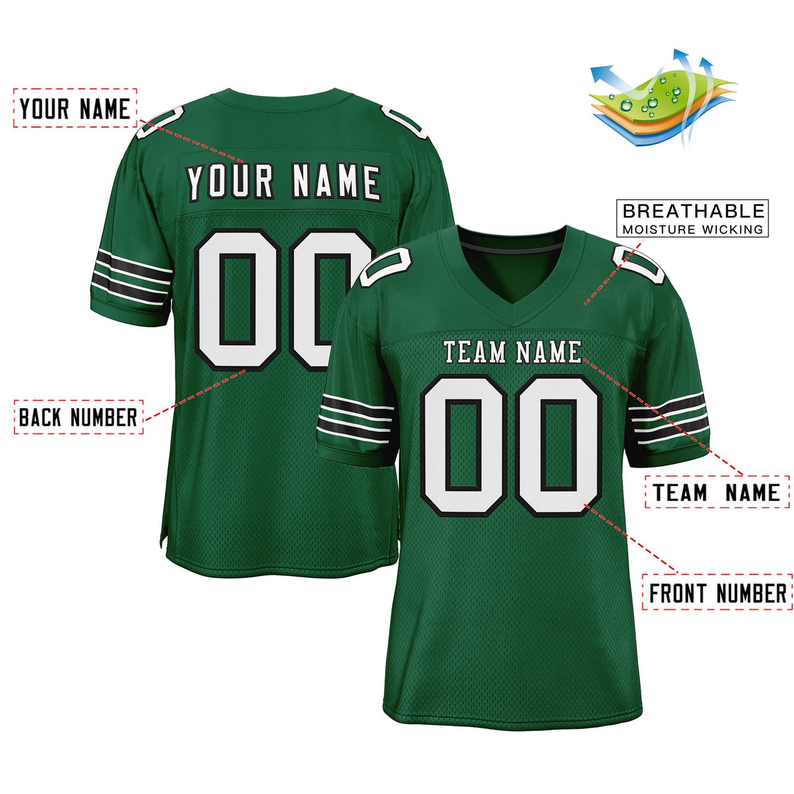 Custom Football Jersey Personalized Stitched/Printed Team Name Number for Men Women Youth