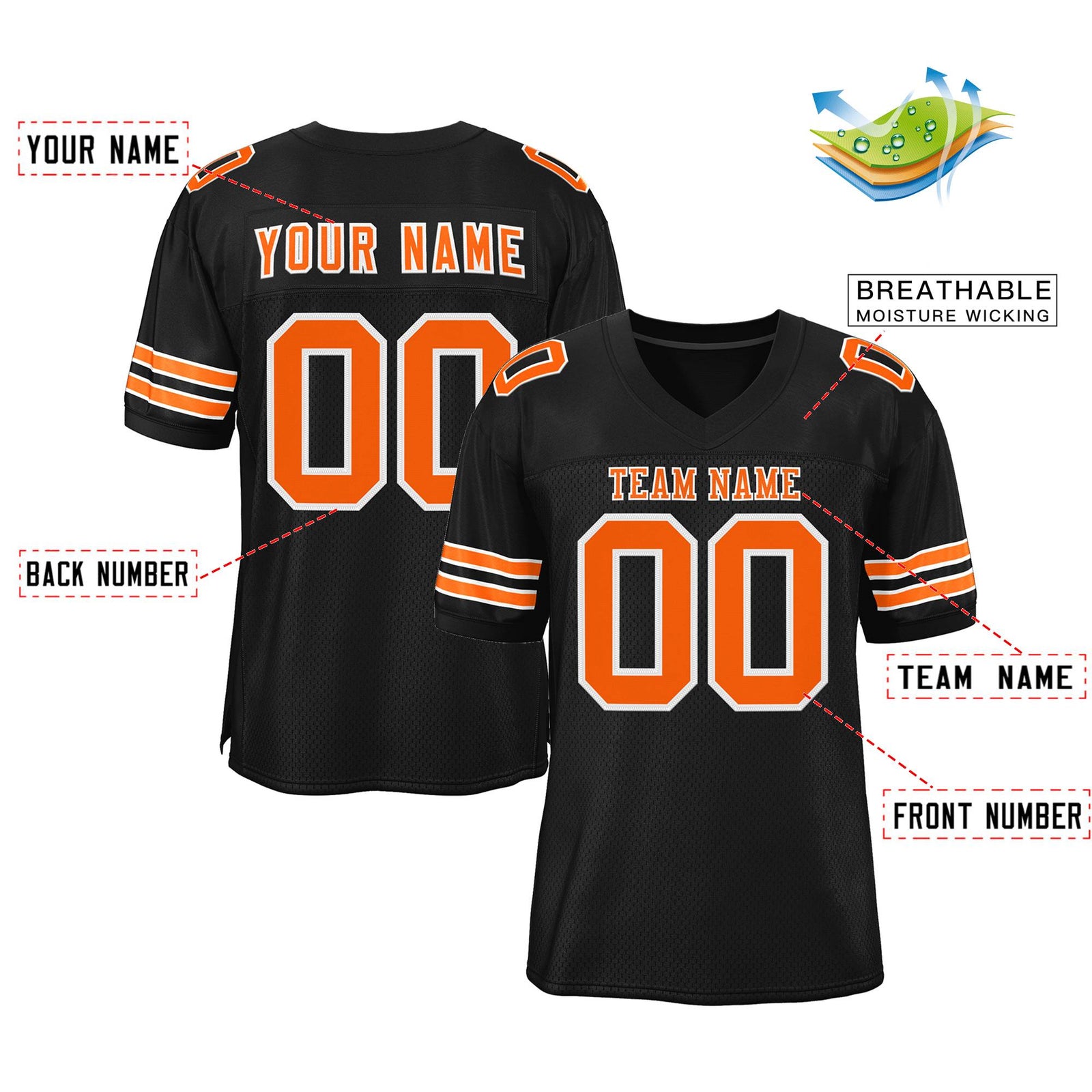 Custom Football Jersey Personalized Stitched/Printed Team Name Number for Men Women Youth