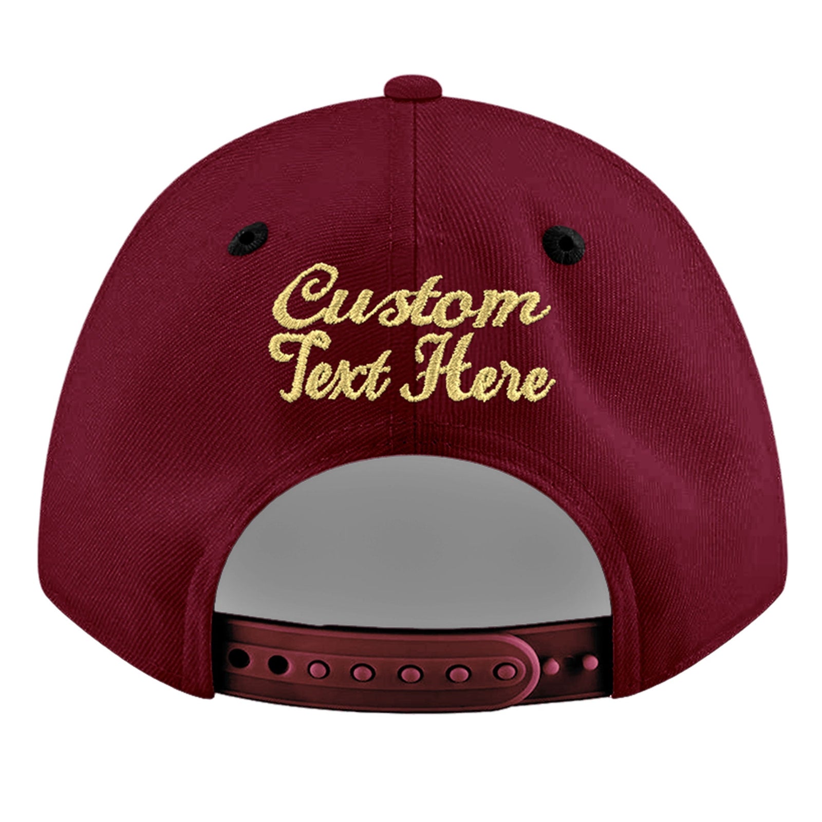 Custom Crimson Black White Orange 3D Puff Embroidery Flat Embroidery Casual Sport Baseball Cap
