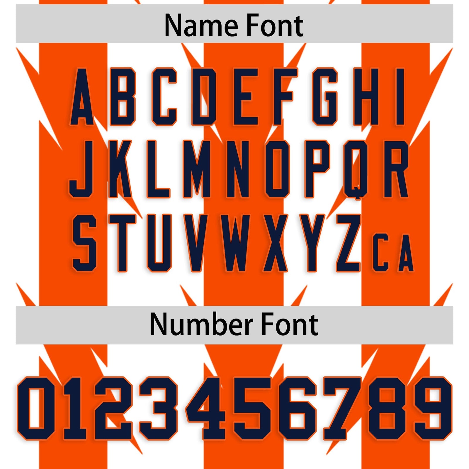 Custom White Orange Personalized Razr Stripe Graffiti Pattern Flag Football Jersey