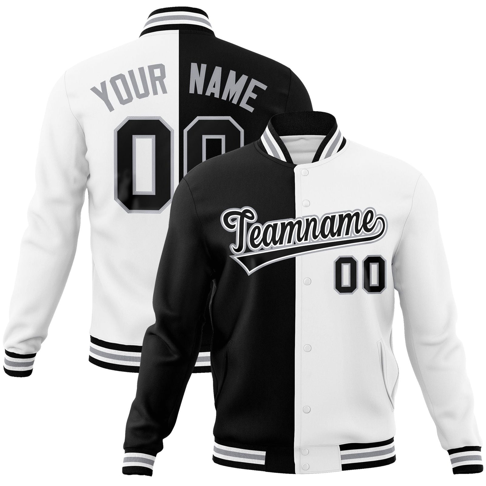 Custom Split Fashion Varsity Baseball Jacket Windbreaker Coats for Adults