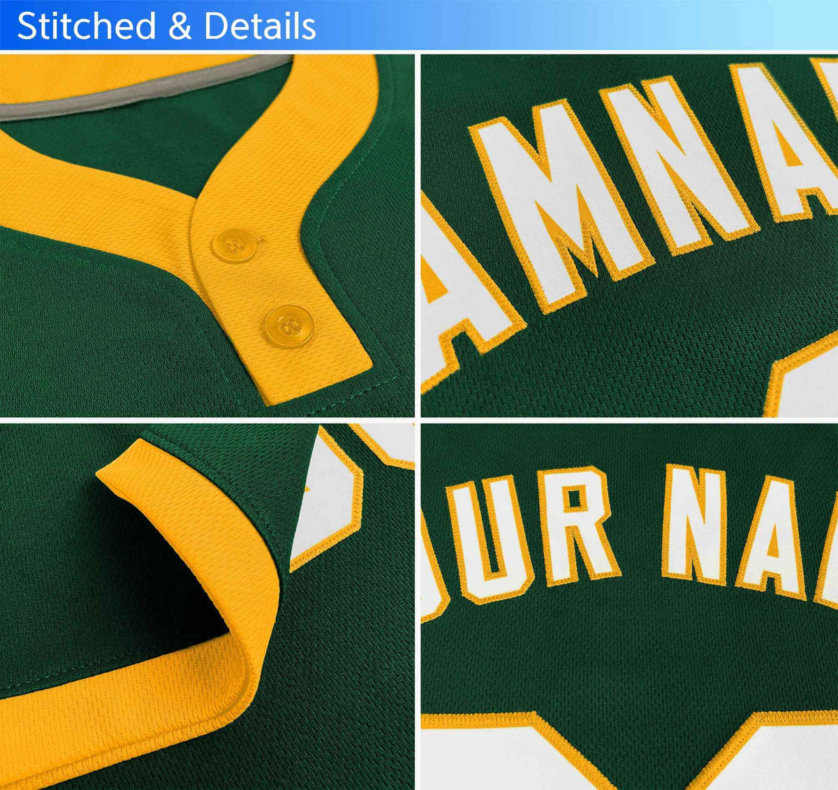Custom Royal White Classic Style Authentic Two-Button Softball Jersey
