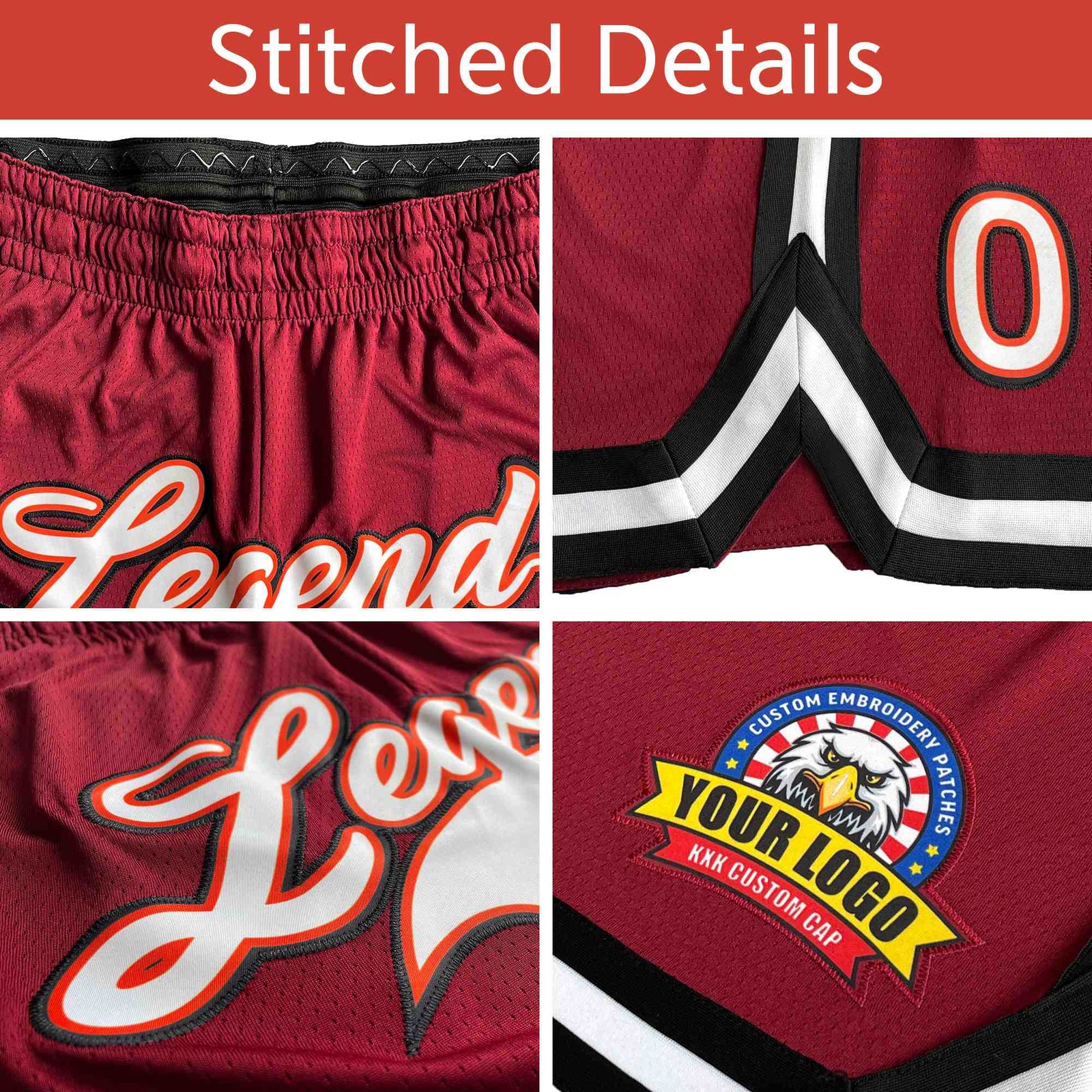 Custom Maroon Navy Personalized Gradient Fashion Basketball Shorts